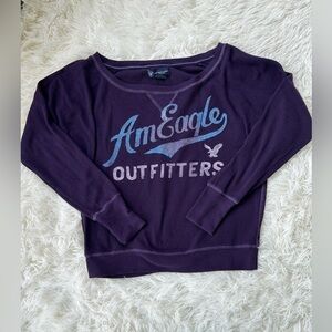 American eagle waffle knit shirt size small